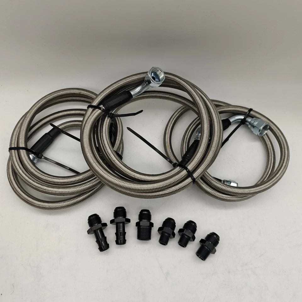 Cummins 47RE Transmission Cooler Lines Kit Heavy Duty Hose For 96-02 Dodge Ram — 第 3/4 张图片