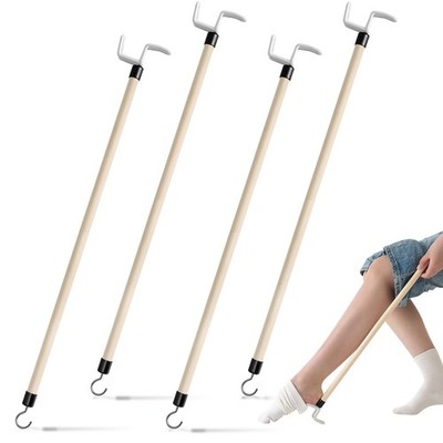 Geelin 4 Pcs 27 Long Dressing Stick For Elderly Disabled Limited Mobility
