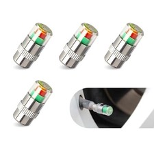 4pcs Auto Tire Valve Caps Tire Pressure Monitor Valve Stem Caps Tire Valve