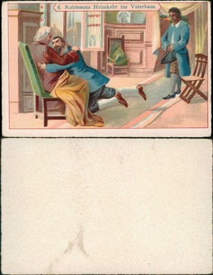 trading card 6. Robinson's Homecoming to Father's House. Trading Card 1904