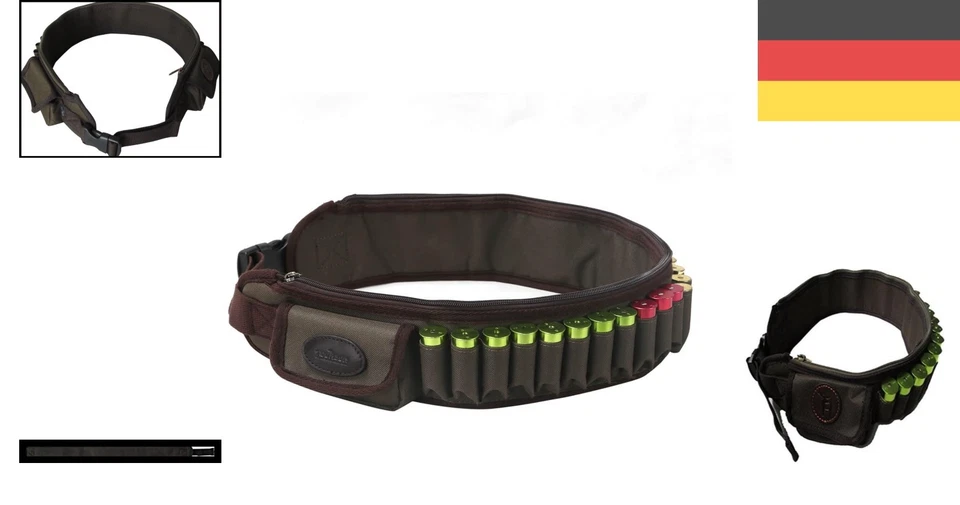 Jagd Patronengurt, Munitionstasche, Nylon, 12/20 Ga, 90cm, Tasche, Tourbon - Bild 2 von 4