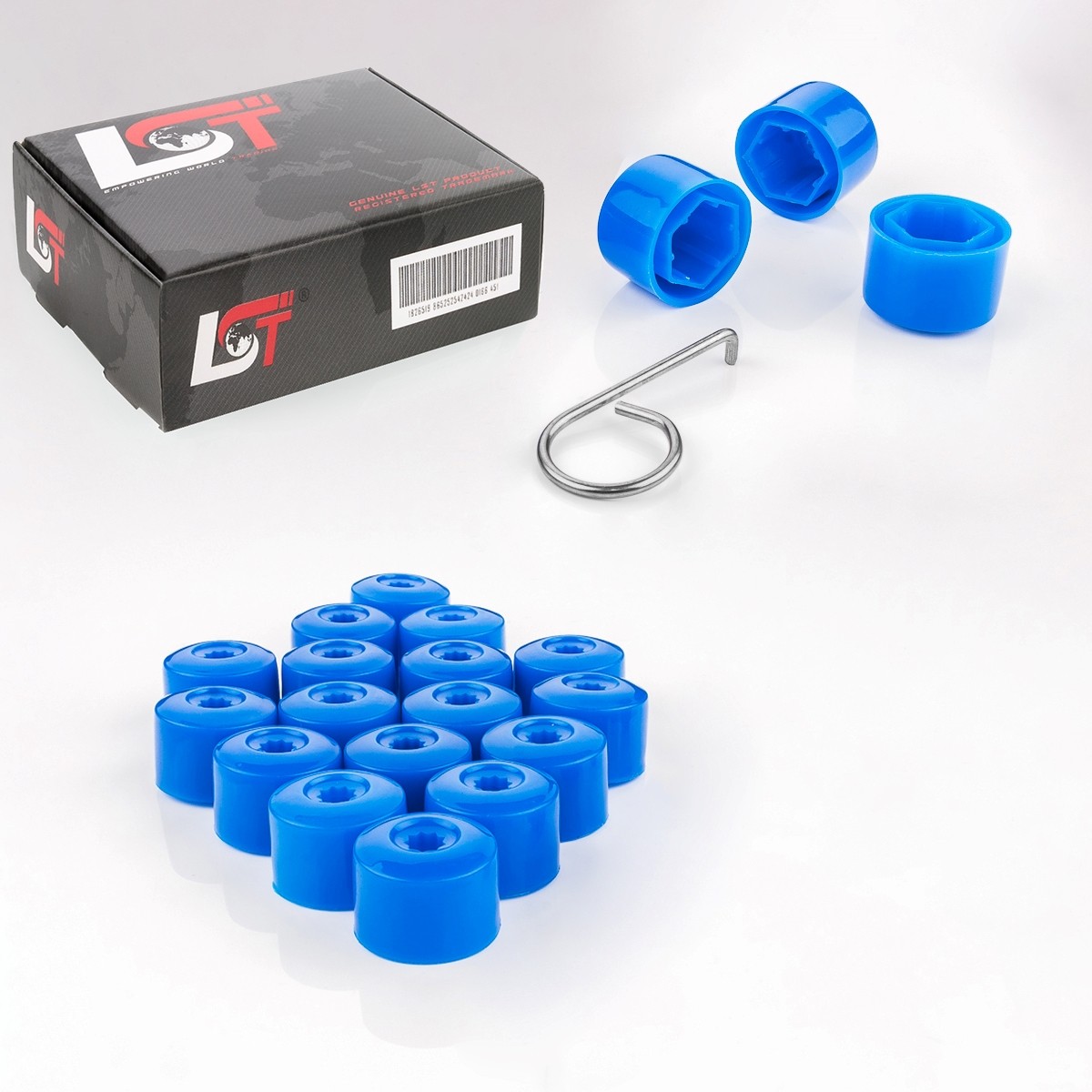 20X Wheel Nut Covers Wheel Nuts 17 Mm Blue For SUBARU