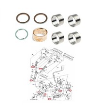 Yamaha MT01 MT-01 1700 Jeu joints collecteur échappement 8x pièces