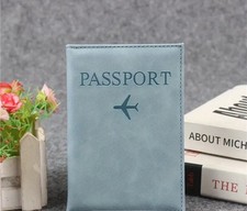 Simple Slim Faux Leather Passport Travel Wallet ID Card Holder Cover Case NEW