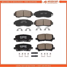 Front and Rear Ceramic Brake Pads with Hardware for 2011 - 2017 Honda Odyssey