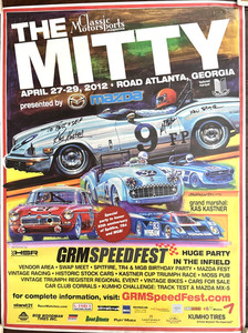 The Mitty 2012 GRMSPEEDFEST KAS KASTNER SIGNED Poster Triumph Mazda RARE