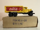 Vintage Coca-Cola Cast Iron Delivery Truck Yellow