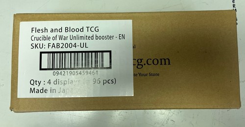 Factory Sealed Case Flesh And Blood TCG 'Crucible of War' Unlimited Booster ENGL - Picture 1 of 5