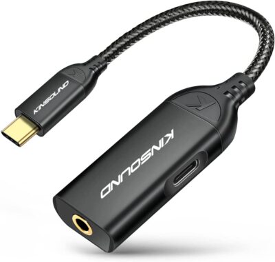 USB C to 3.5 mm Jack Adapter, 24bit Hi-Res Sound Type C to Audio Connector UK