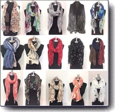 New Women's Soft Voile Print Scarves Shawl Wrap Head Face Cover & SIM