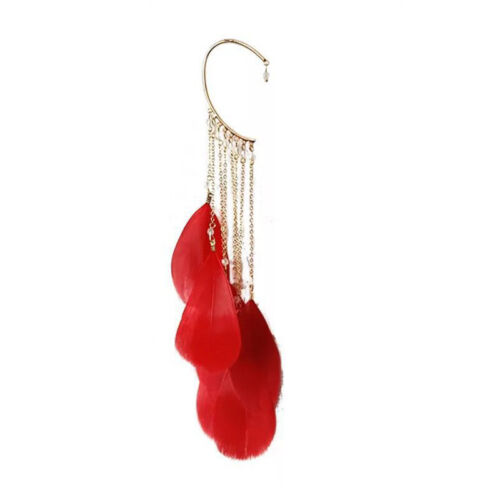 Womens Feather Long Tassels Dangle/Drop Earring Ladies Boho Earrings Jewellery - Picture 13 of 19