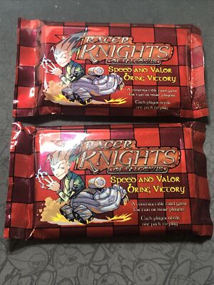 New & Sealed Racer Knights of Falconus Card Game Packs x2 2005 3D racer Arthaus