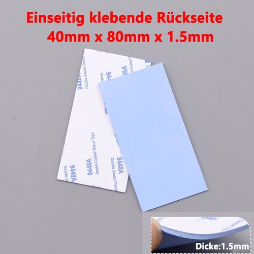 Wärmeleitpad 4W/mk 40x40 80x80 100x100 200x200mm Dicke 0,3mm/0,5mm/1mm/1,5mm/2mm - Photo 34/53