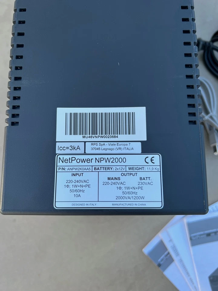 Riello Net Power Desktop Uninterruptible Power Supply, 2000VA (1.2kW) - NPW 2000 - Image 4 of 4