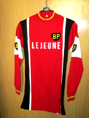 Maillot Cycliste Ancien – Team LEJEUNE BP 1976 – Rouge – Taille L