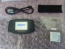 Nintendo Gameboy Advance GBA Blk Velvet PRESTIGE +Audio Amp w/USB C Rechargeable