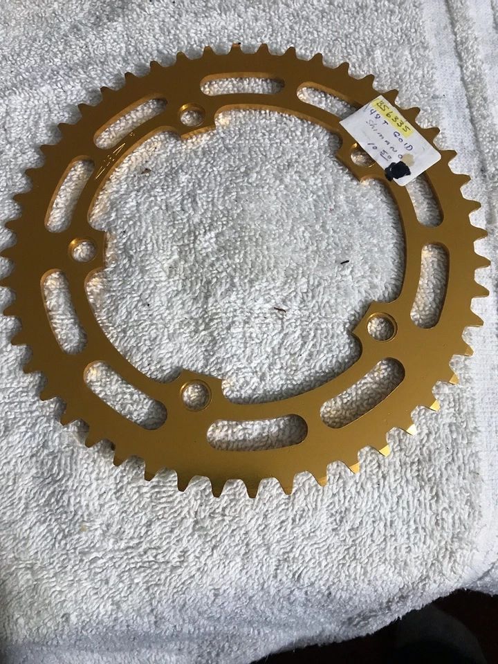 Shimano BMX / SS 47t Gold Chainring-NEW / NOS Vintage old bmx - Image 2 of 4