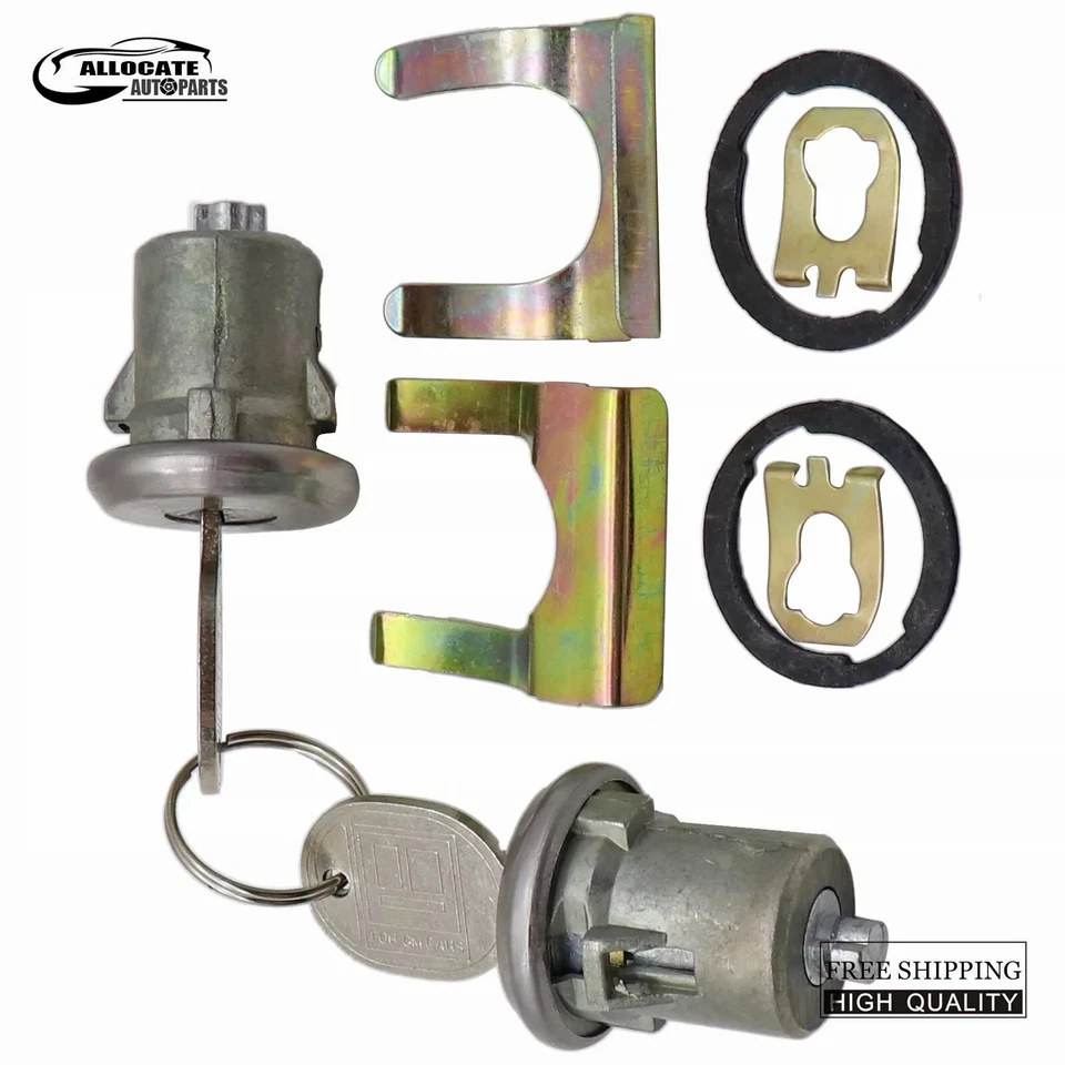 Door Lock Key Cylinder Tumbler Pair Chrome For Chevrolet S-10 Blazer 83-1994 USA - Imagem 4 de 4