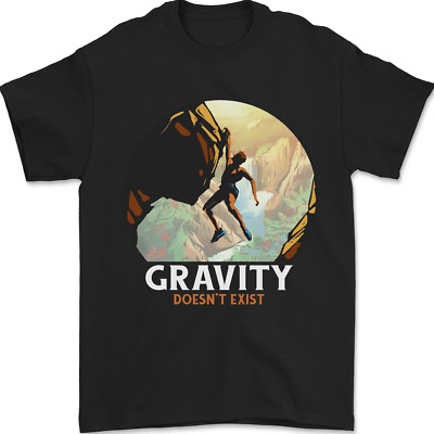Bergsteigen Gravity Doesnt Exist Lustig Bergsteiger Herren 100% Baumwoll