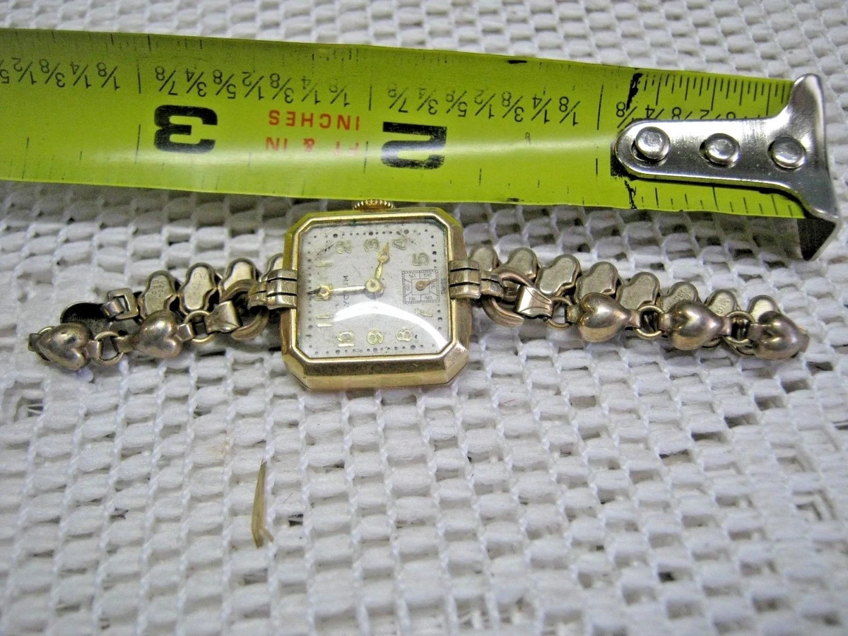 Vintage COMMODORE LYCEUM Swiss Wrist Watch 14K GOLD FILLED NONWORKING