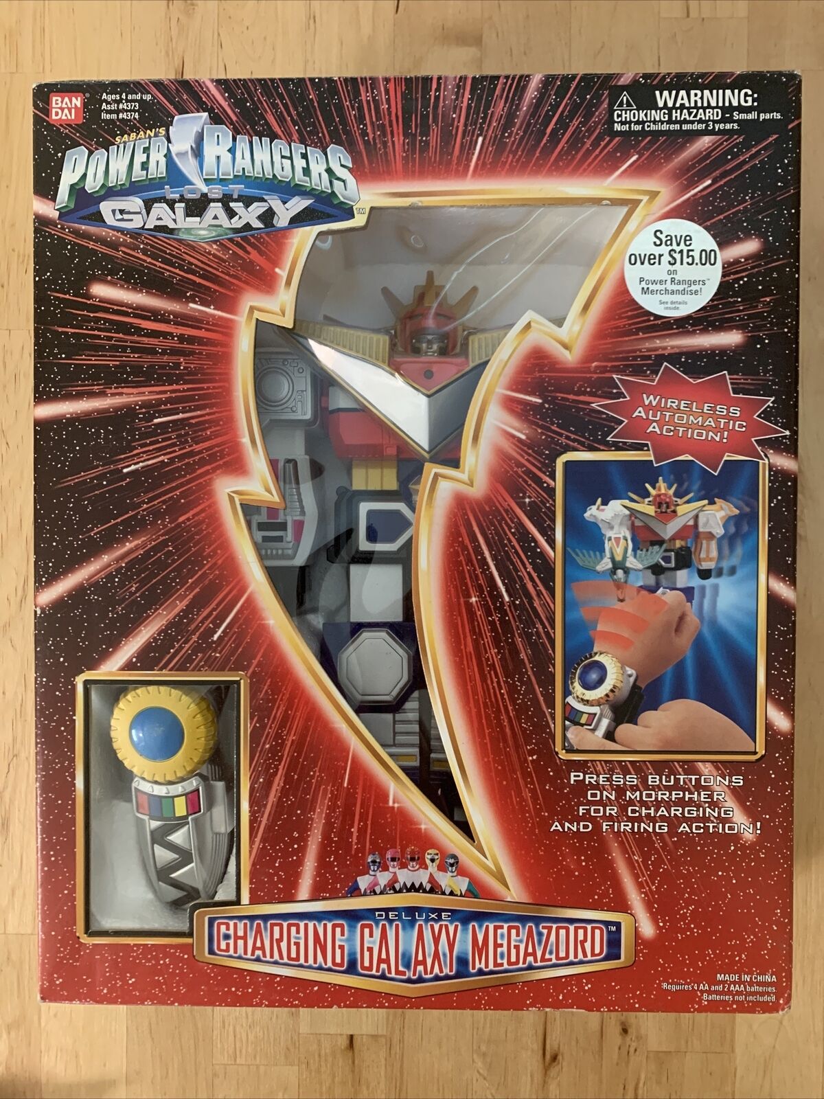 Power Rangers Lost Galaxy Deluxe Charging Galaxy Megazord w/Box Near Complete