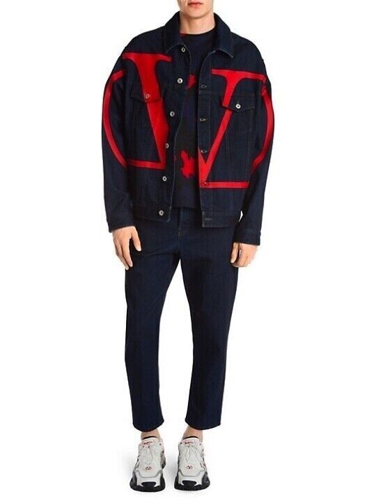 Valentino Red V LOGO denim jacket M | eBay Valentino Red V LOGO denim jacket M | eBay