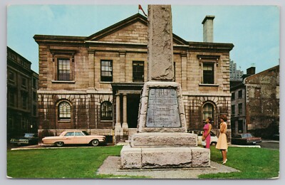 Place Royale in Montreal Quebec Canada c1960s Automobiles & Dresses Postcard