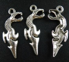 30pcs Tibetan Silver Dragon Charms Pendants 44x17mm 9034