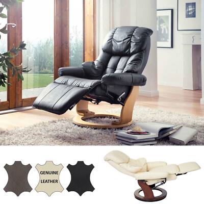 MCA Relaxsessel Calgary 2, Fernsehsessel Sessel, Echtleder 150kg belastbar 64021