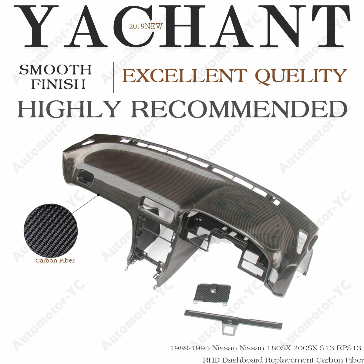 CARBON RHD Dashboard Replacement Fit For 89-94 Nissan 180SX