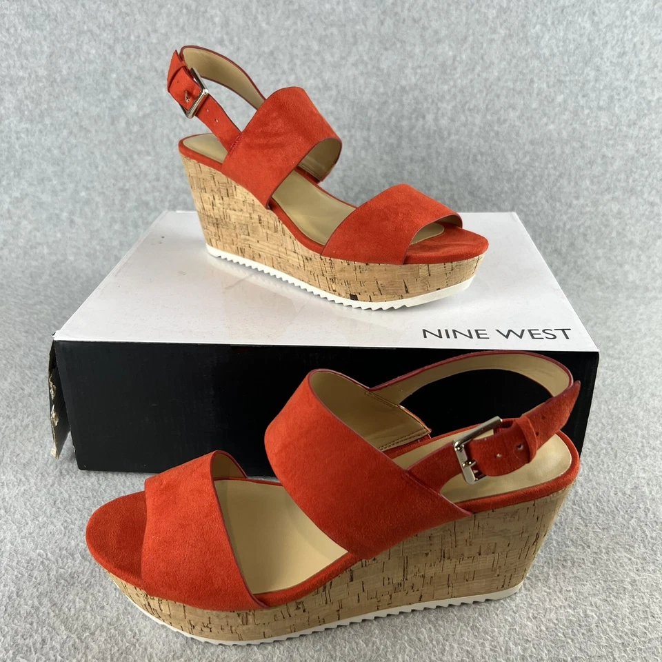 Sandalias de cuña con plataforma de playa Nine West Coastal años 90 Y2K para mujer 9 informales Foto 2 de 4