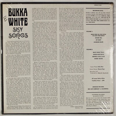 米LP Bukka White Sky Songs Vol. 1 F1019 ARHOOLIE /00260 BUKKA WHITE: Sky Songs Vol 1 US Arhoolie Blues 60s Press