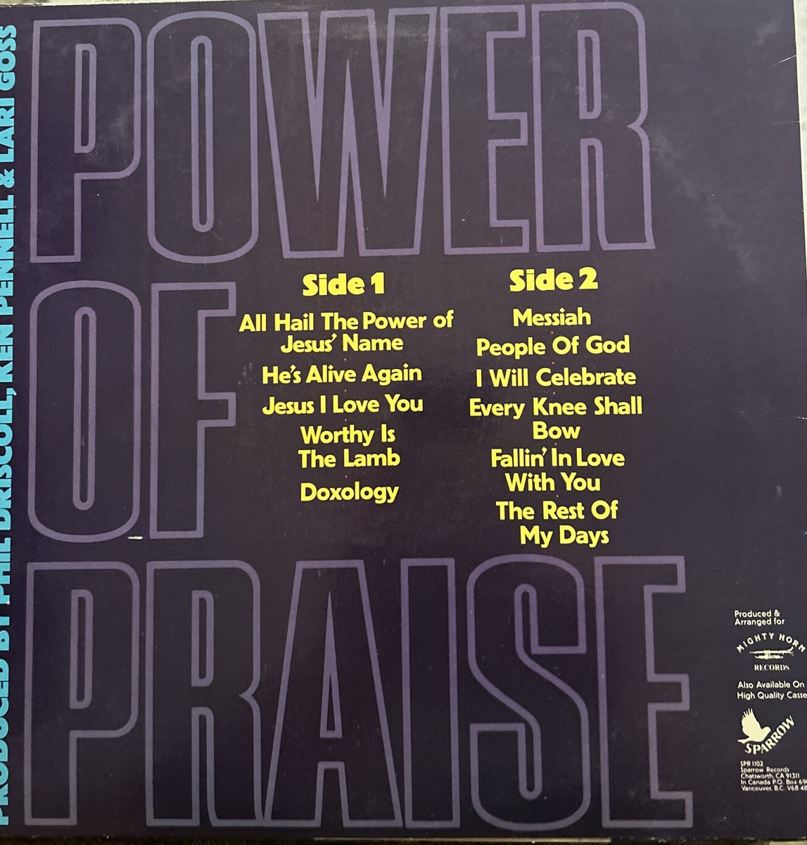 PHIL DRISCOLL-Power Of Praise LP | eBay
