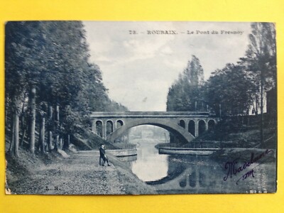 cpa 59 - ROUBAIX (Nord) Le PONT du FRESNOY à Marthe GHISLAIN de NIVELLES