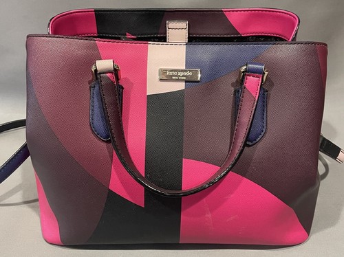 Kate Spade New York Pink Laurel Way Geometric Hand Bag/Shoulder Bag “NEW” - Picture 2 of 24