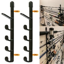 1Pair Fishing Rod Storage Rack, Horizontal Wall Mount Fishing Pole Holder