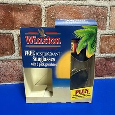 Winston Cigarettes Foster Grant Aviator Sunglasses 1990's Promo Glasses NOS