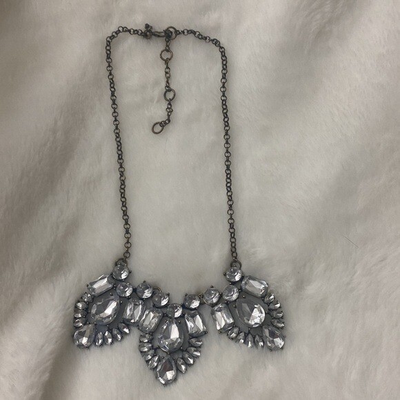 J.Crew Large Rhinestone Cluster Statement Necklace - image 3