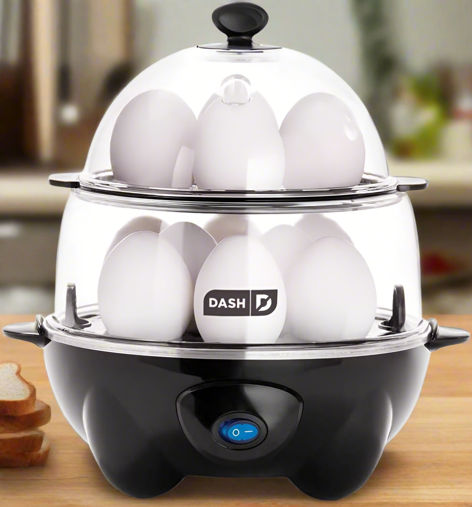 12-Capacity Deluxe Rapid Egg Cooker with Auto Shut-Off for Perfect Eggs & More
