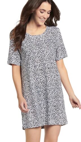 Jockey Size Large Leopard Print Night Shirt Ladies NWOT Shortsleeved 100% Cotton