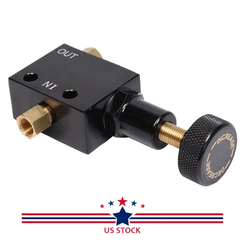 Universal Type Black Aluminum Knob Adjustable Disk Brake Proportioning Valve