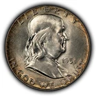 1951 50c Franklin Silver Half Dollar - Luster - Original Toning - SKU-H3804