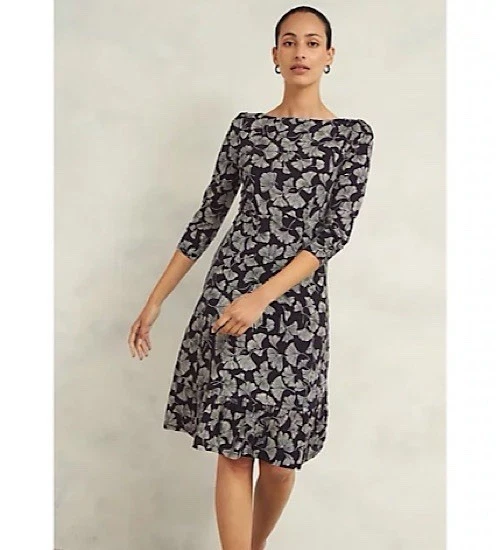 Robe Hobbs En Laine Fine Beige Doublée - Taille UK 18 / FR 46 - Neuve (occasion Très Bon état)