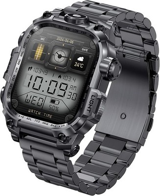 Outdoor Fitness bewaffnete Smartwatch für Männer, 2,01 Zoll HD Display drahtlose