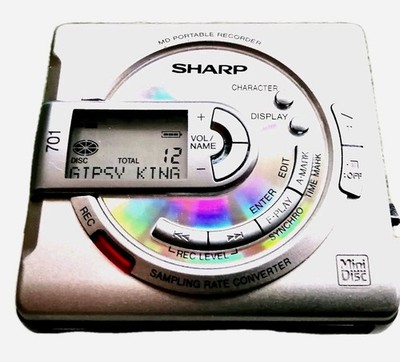 Sharp MD MS 701 Minidisc Recorder Mobil Silber Zubehör Defekt Bitte LESEN! 