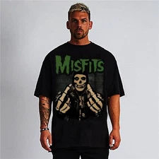 MISFITS MIDDLE FINGERS   HARD ROCK  BLACK T SHIRTS  MEN'S SIZES