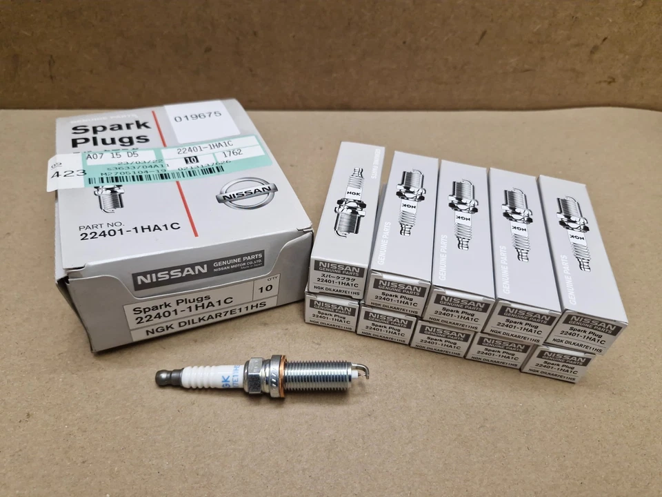 Nissan Micra K13 Note E12 Spark Plug X10 NGK DILKAR7E11HS 224011HA1C Genuine OEM - Image 2 of 4