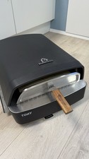 BURNHARD TONY Gas Tischgrill Pizzaofen schwarz tragbar inkl. Zubehör-Set
