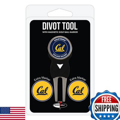 Team Golf Ncaa California Golden Bears Divot Tool Pack 3 Golf Ball Markers