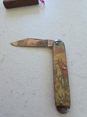 Vintage Novelty Knife Co. USA Comic Style Pictorial Dale Evans Knife